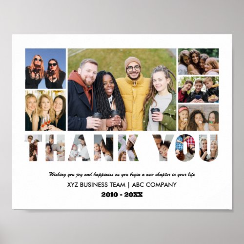 Thank You Photo Collage Farewell Retirement Party