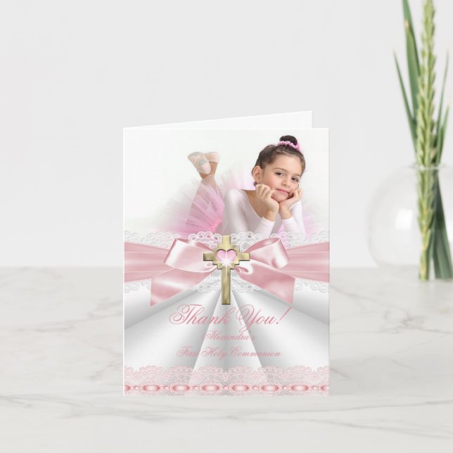 Thank You photo girl First Communion (Front)