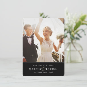 THANK YOU photo modern elegant ampersand black
