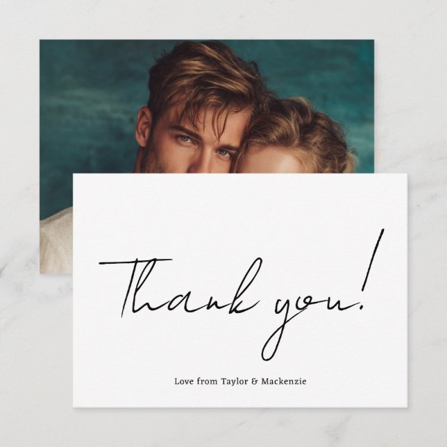 Thank You Photo Personalized Note Card (Front/Back)