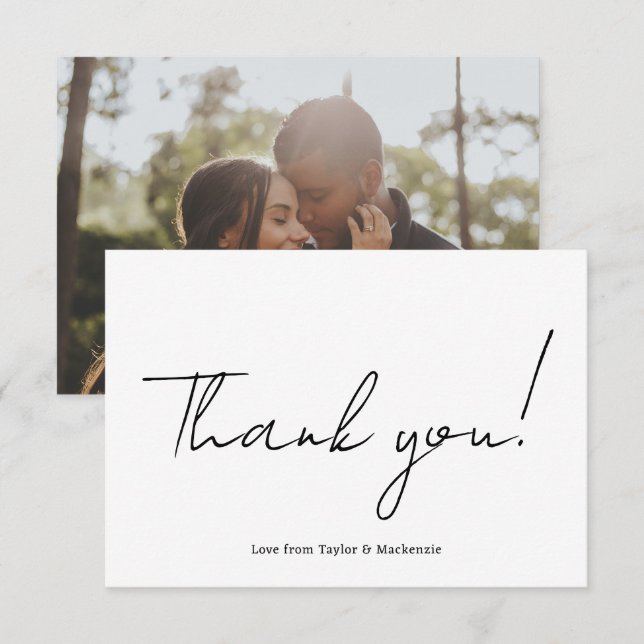 Thank You Photo Personalized Note Card (Front/Back)