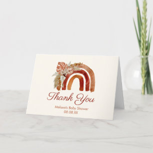 Thank You Photo Terracotta Boho Rainbow Tropical