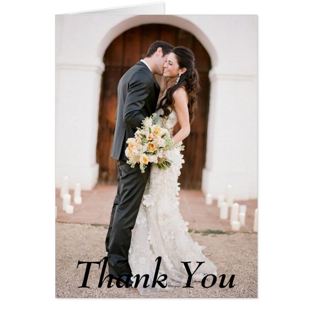 Thank You Photo Wedding Note Card