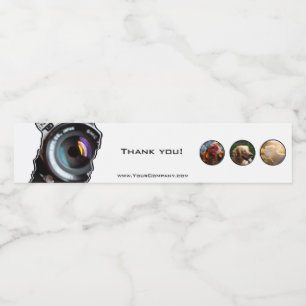Thank You Photographer White-Black Water Bottle La Label