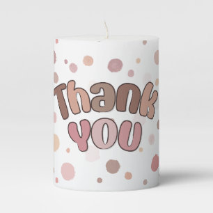 Thank you pillar candle