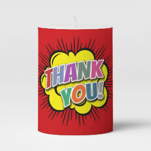 Thank You Pillar Candle