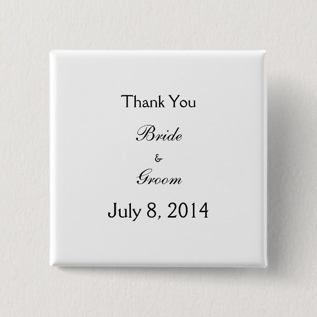 Thank You Pinback Button (Front)