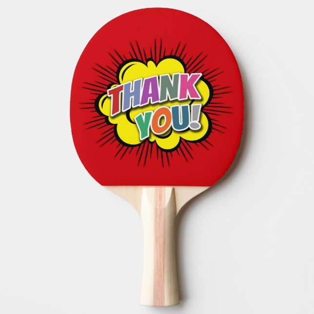 Thank You Ping Pong Paddle (Front)
