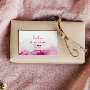 Thank you pink agate insert card social links