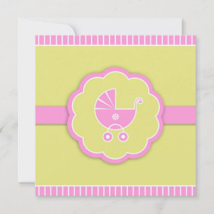 Thank You Pink Baby Shower Flat Card