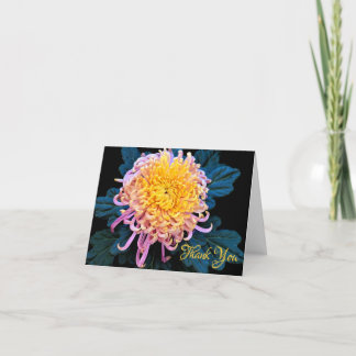 Thank You Pink Chysanthemum Note Greeting Card