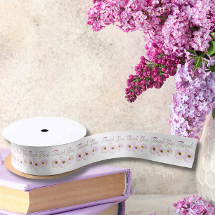 Thank You Pink Daises Ribbon