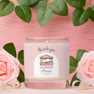 Thank You Pink Farmers Market Baby Shower Scented Candle