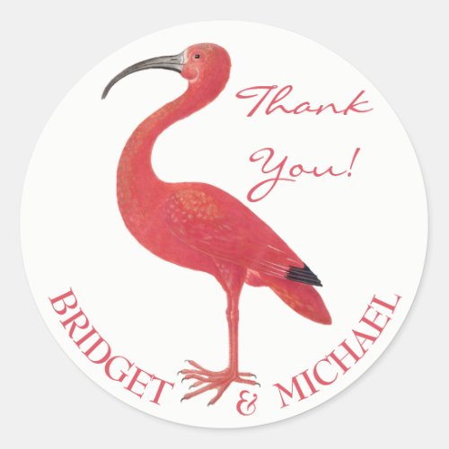 THANK YOU  Pink Flamingo _ Fine Art Sticker