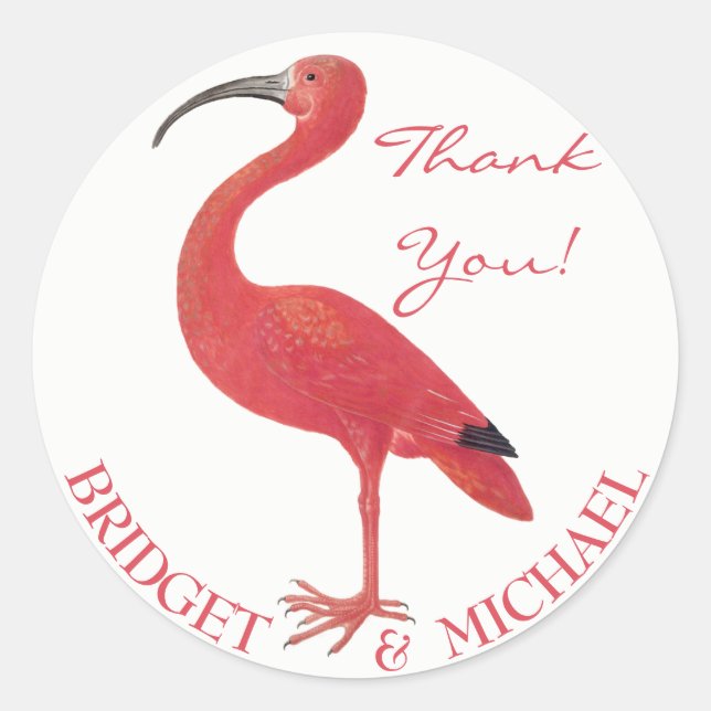 THANK YOU | Pink Flamingo - Fine Art Sticker (Front)