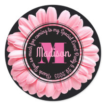 Thank You Pink Gerbera Add Your Own Message Daisy