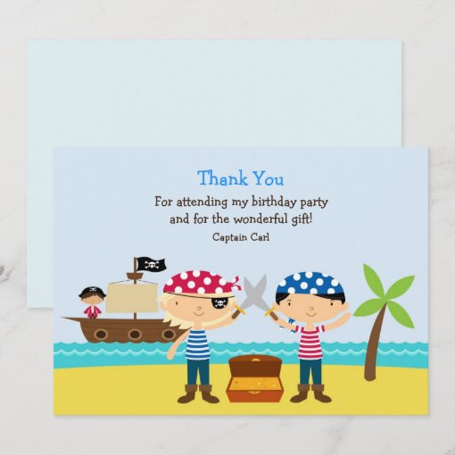 Thank You Pirate Card | Zazzle