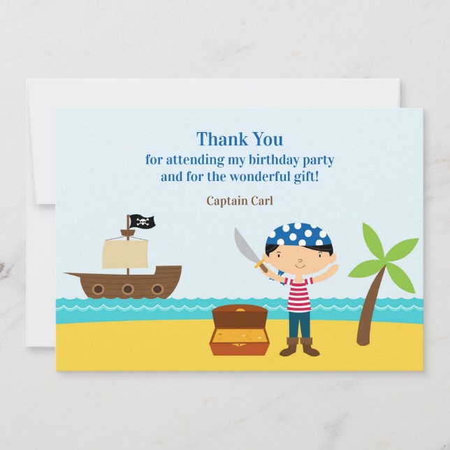 Thank You Pirate Flat Card (Front)