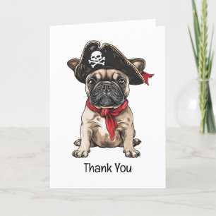 Thank You Pirate French Bulldog Skull Crossbones