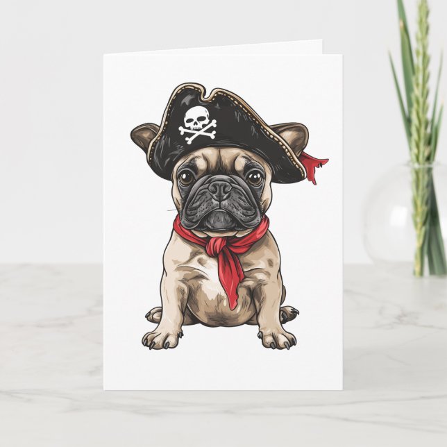 Thank You Pirate French Bulldog Skull Crossbones (Front)