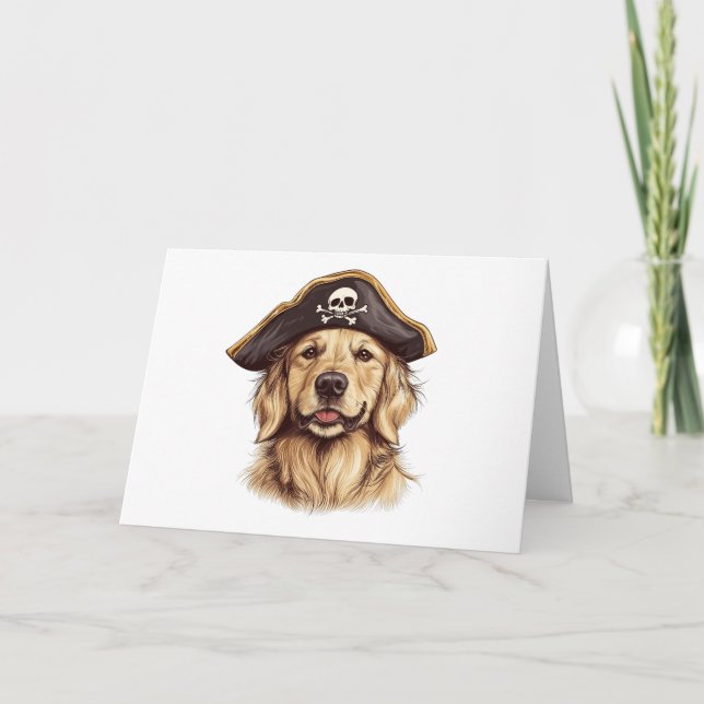 Thank You Pirate Golden Retriever Dog Skull (Front)
