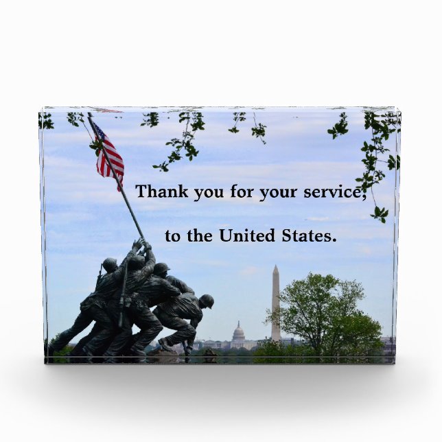 Thank You Plaque from United States (for service) (Front)