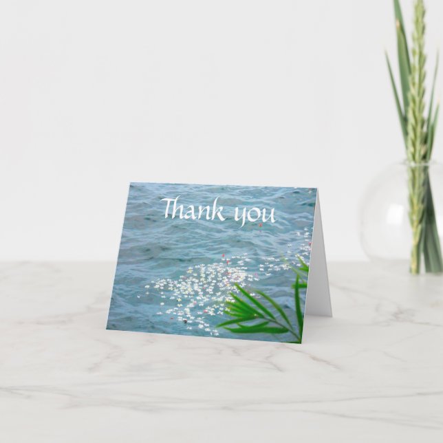 Thank You Plumerias in Ocean (Front)
