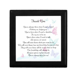 Thank You Poem Unique Gift Box