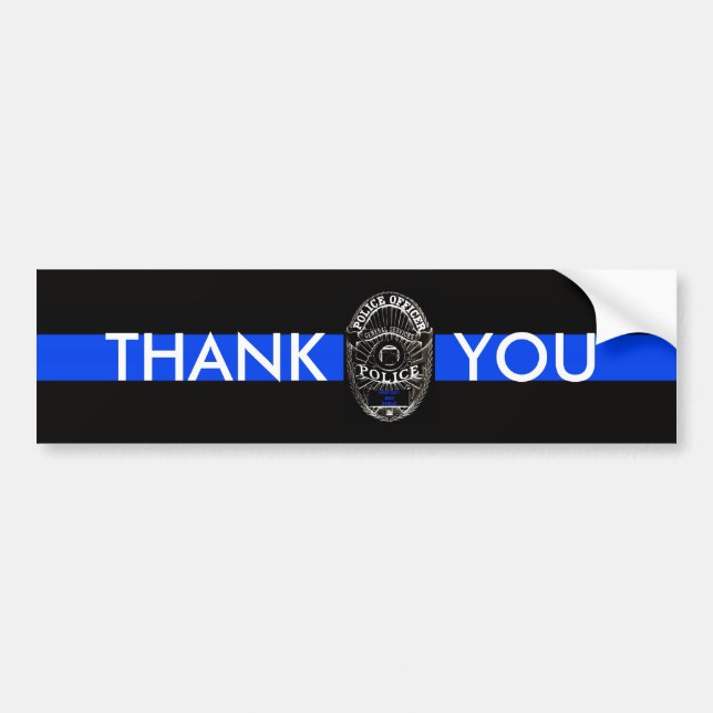 THANK YOU POLICE BUMPER STICKER (Front)
