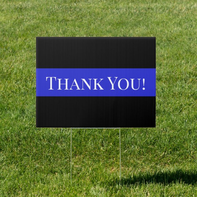 Thank You Police Cop Sign (Insitu)