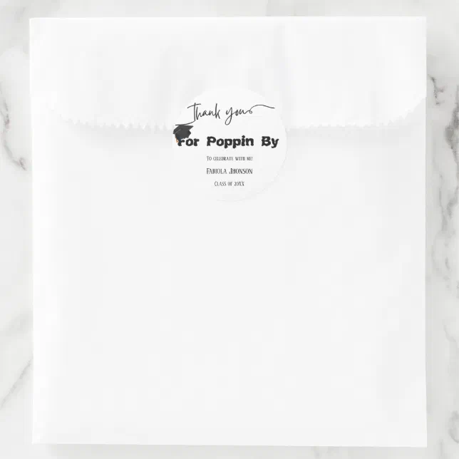 Poop Graduation Cover Thank you poopin by graduation sticker, popcorn classic round sticker ...