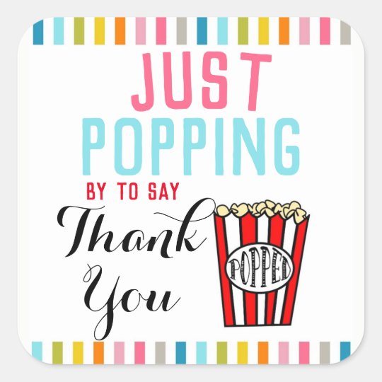 Thank You Popcorn Sticker 