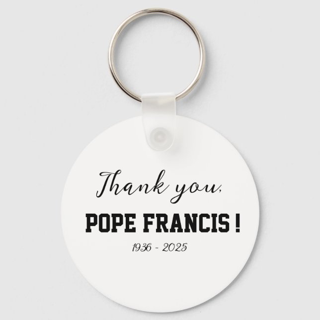 Thank you, Pope Francis! passed away Wind Chime Keychain (Front)