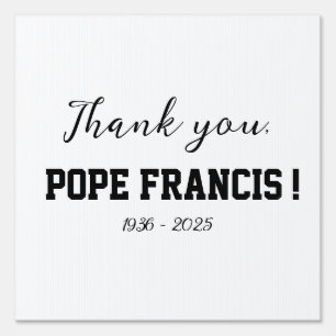 Thank you, Pope Francis! passed away Wind Chime Sign