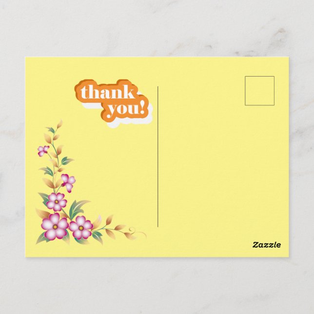 thank you poscard postcard (Back)