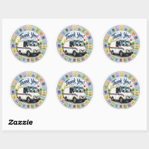 Thank you postal workers appreciation  classic round sticker
