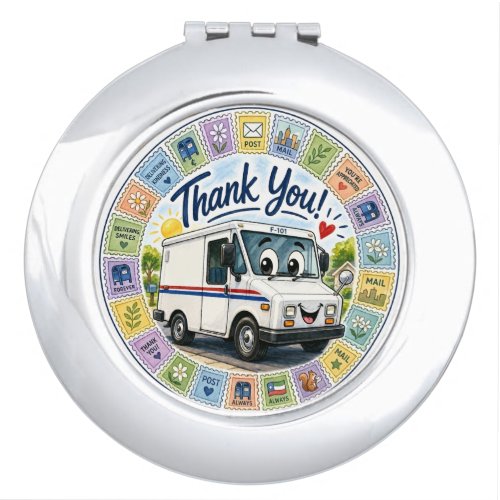 Thank you postal workers appreciation compact mirror