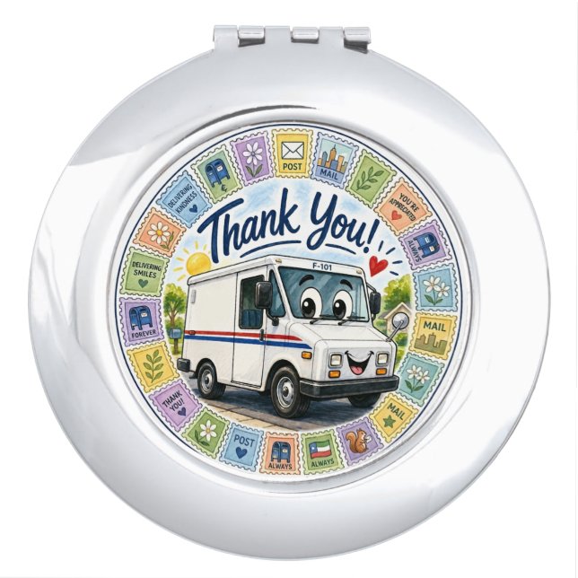Thank you postal workers appreciation  compact mirror (Front)
