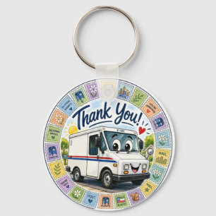 Thank you postal workers appreciation  keychain