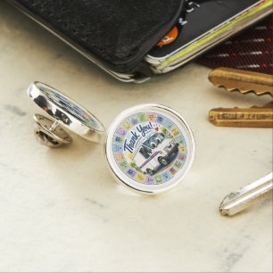Thank you postal workers appreciation lapel pin