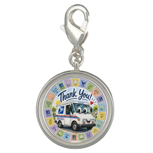 Thank you Postal Workers  Charm (Front)