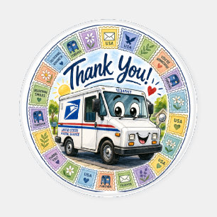 Thank you Postal Workers  Coaster Set
