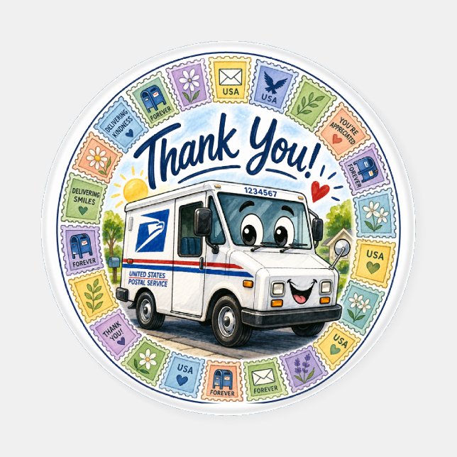 Thank you Postal Workers  Coaster Set (Single)