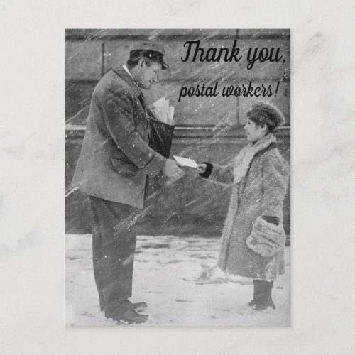 Thank You Postal Workers Postcard