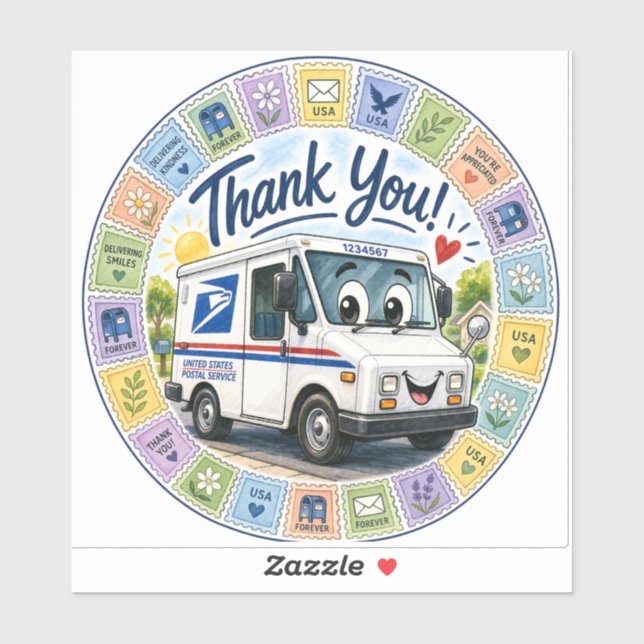 Thank you Postal Workers  Sticker (Sheet)