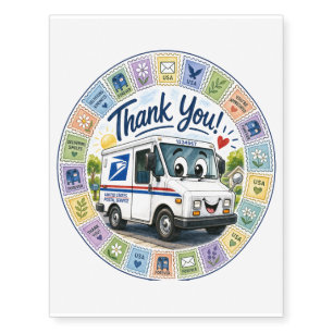 Thank you Postal Workers  Temporary Tattoos