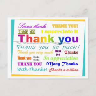 Thank you Postcard