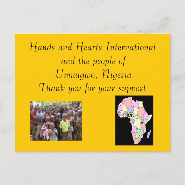 Thank you postcard (Front)