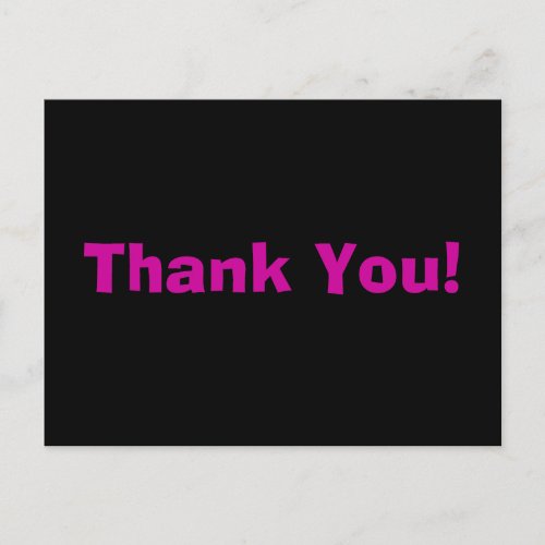 Thank You Postcard