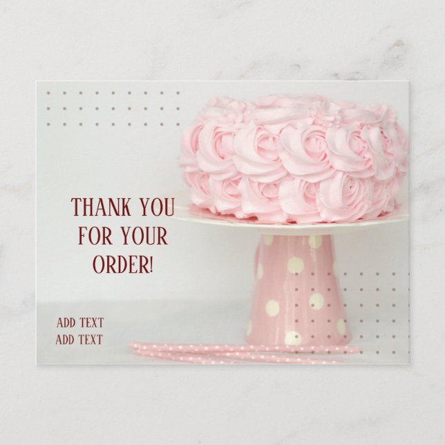 THANK YOU POSTCARD FOR A CAKE BUSINESS (Front)